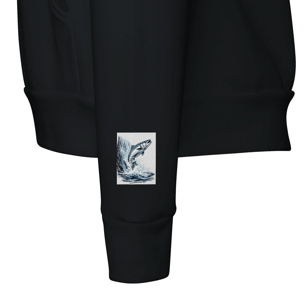 Salmon Leap Waterfall Hoodie | Determination Gift UK - Wild Thread Co