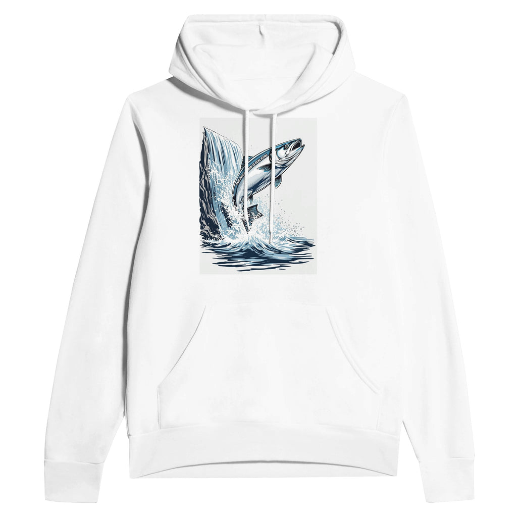 Salmon Leap Waterfall Hoodie | Determination Gift UK - Wild Thread Co
