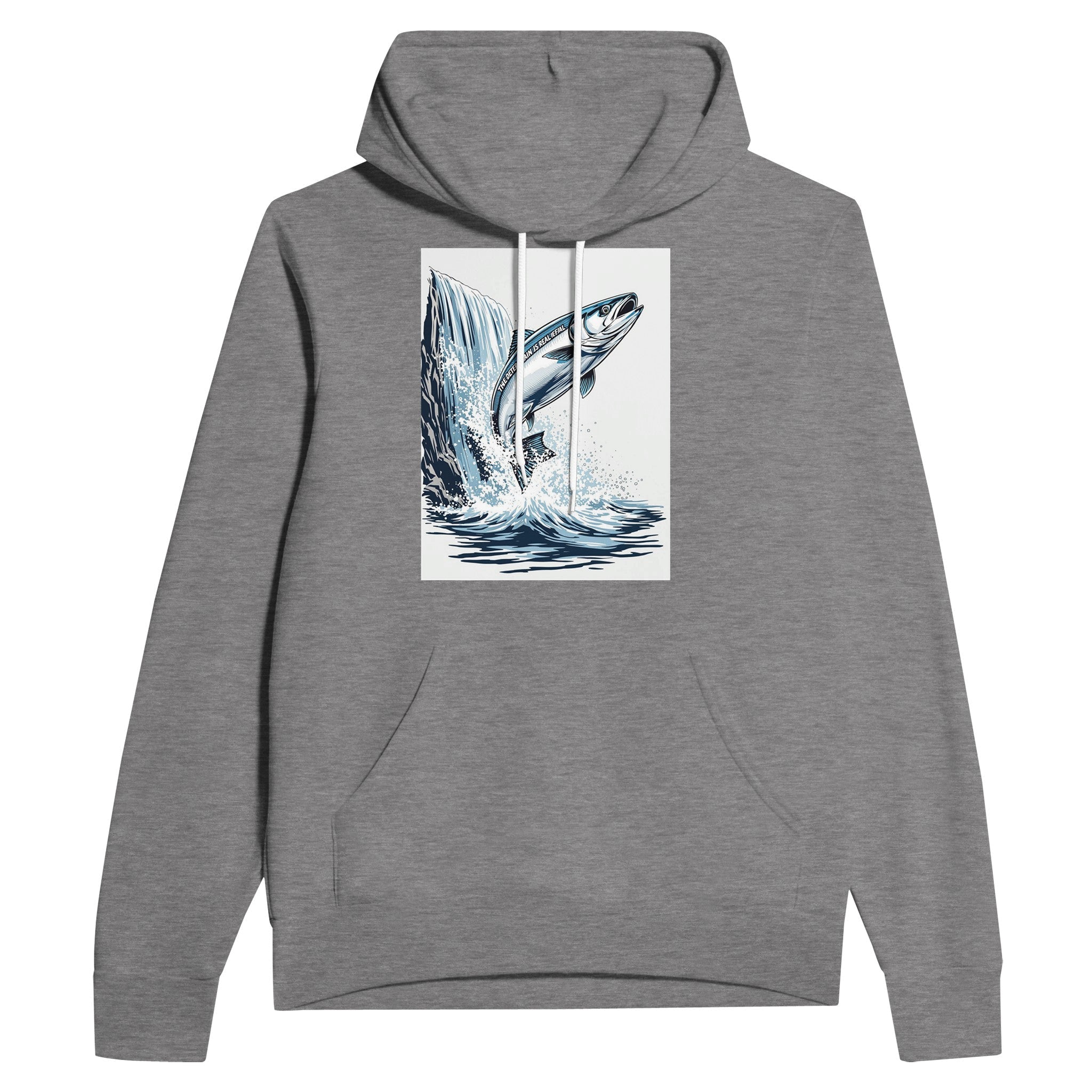 Salmon Leap Waterfall Hoodie | Determination Gift UK - Wild Thread Co