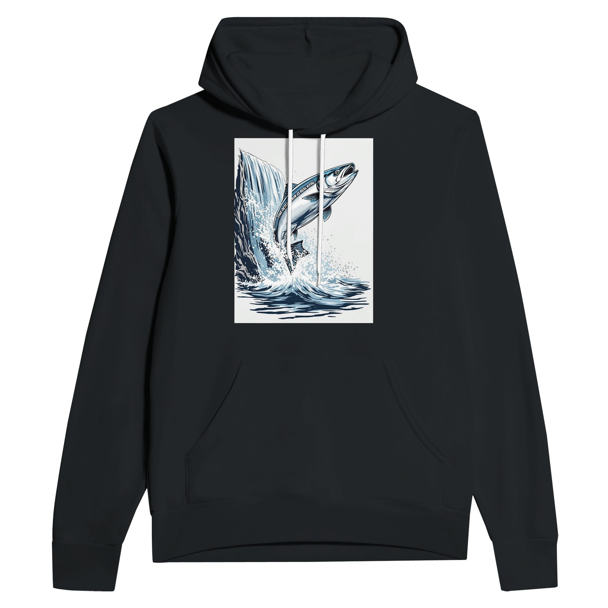 Salmon Leap Waterfall Hoodie | Determination Gift UK - Wild Thread Co
