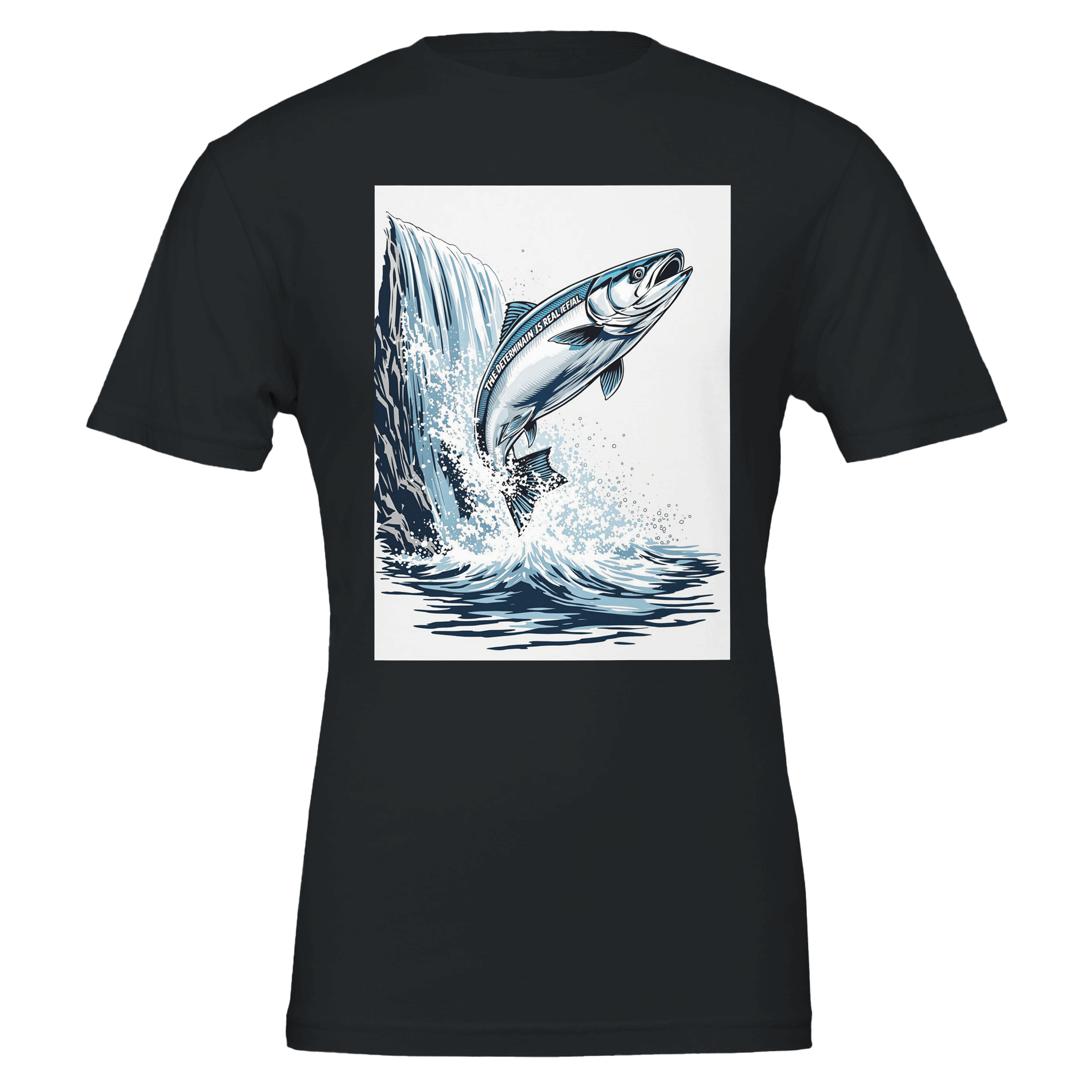 Salmon Leap Waterfall T-Shirt | Determination Gift UK - Wild Thread Co