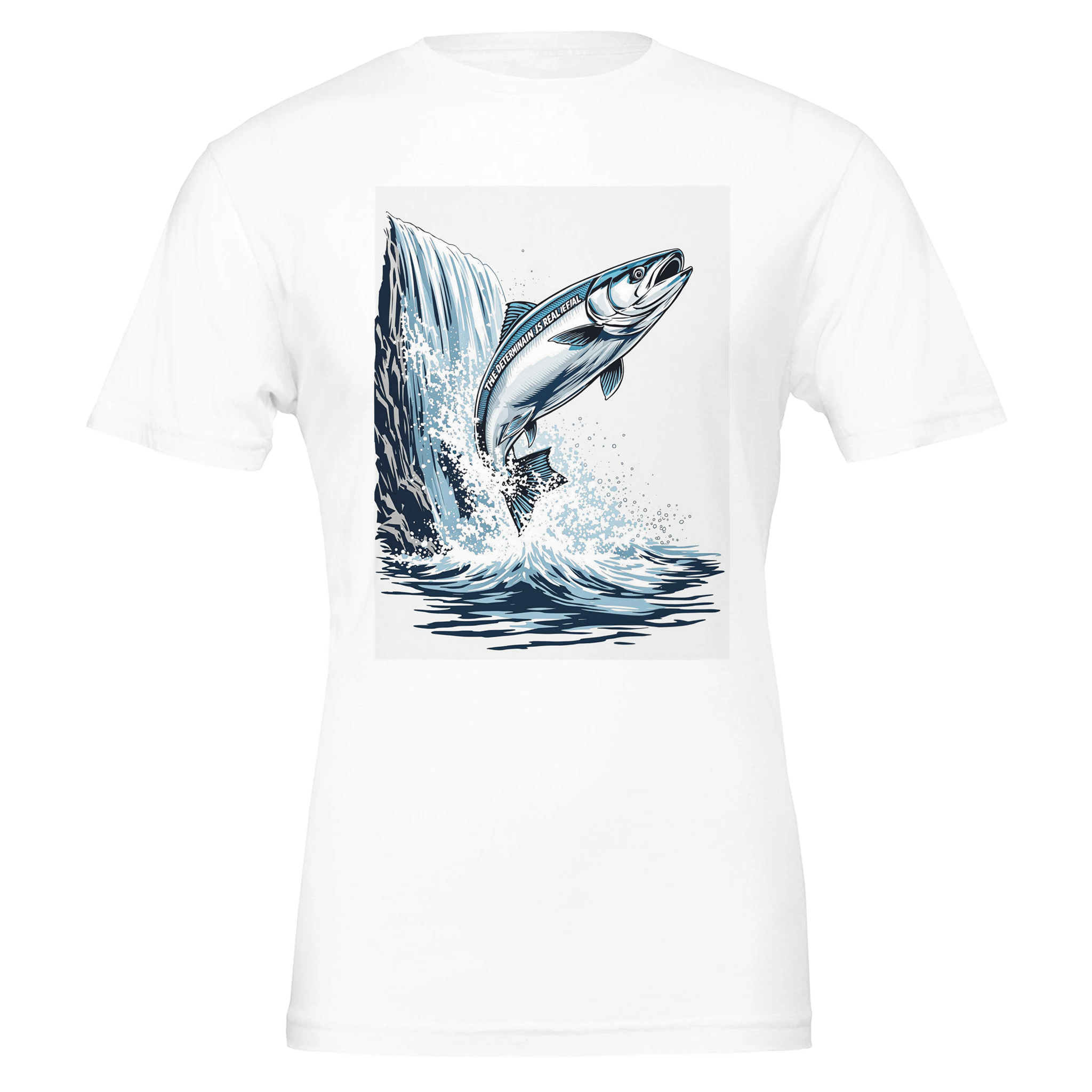 Salmon Leap Waterfall T-Shirt | Determination Gift UK - Wild Thread Co