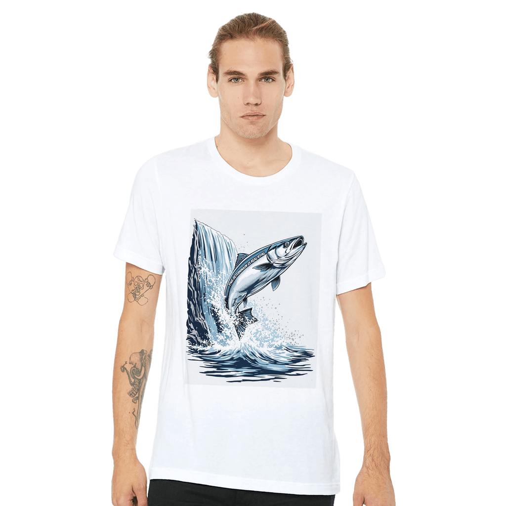 Salmon Leap Waterfall T-Shirt | Determination Gift UK - Wild Thread Co