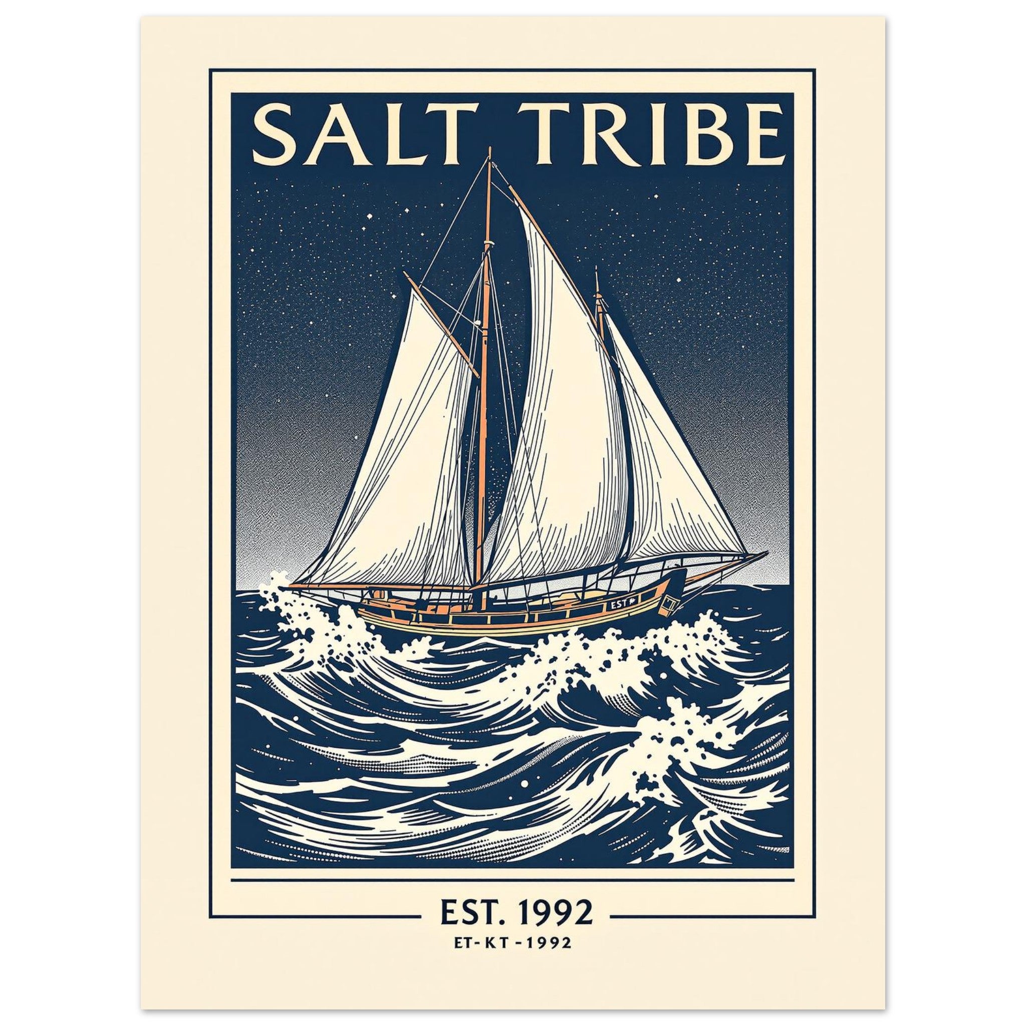 Salt Tribe Vintage Travel Art Wall Art UK Art Print Poster Wall Art UK UK Gift Art Print — detail view | Wild Thread Co
