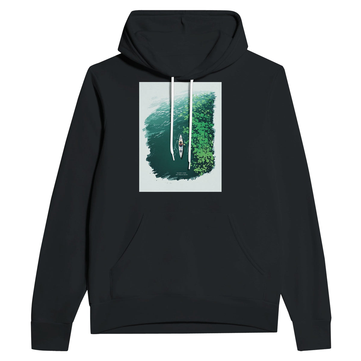 Sea Kayak Paddler Hoodie | Kayaking Hoodie UK Aerial Design - Wild Thread Co