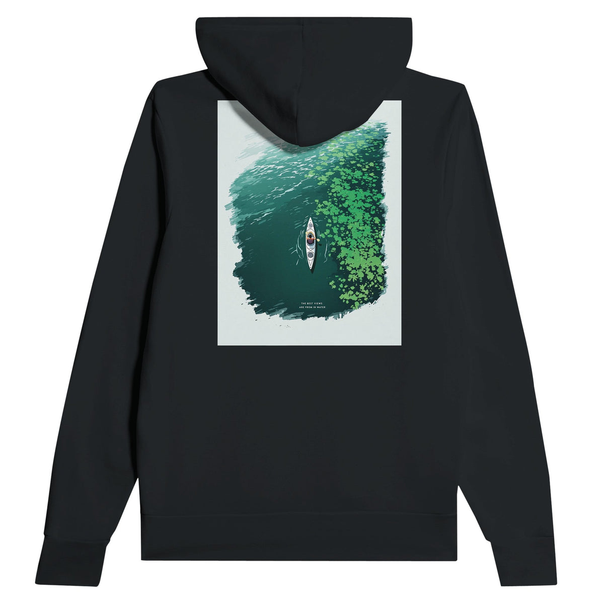 Sea Kayak Paddler Hoodie | Kayaking Hoodie UK Aerial Design - Wild Thread Co