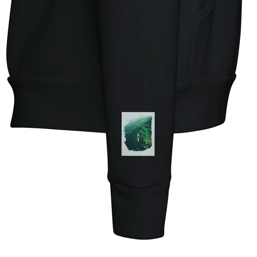 Sea Kayak Paddler Hoodie | Kayaking Hoodie UK Aerial Design - Wild Thread Co