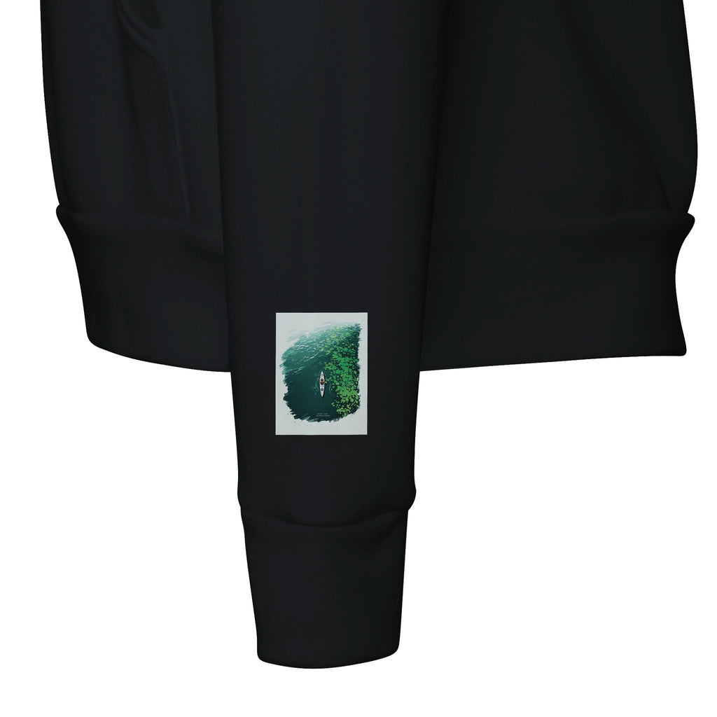 Sea Kayak Paddler Hoodie | Kayaking Hoodie UK Aerial Design - Wild Thread Co