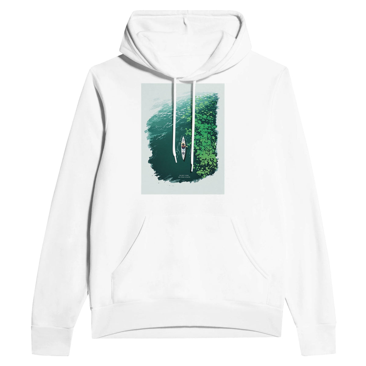 Sea Kayak Paddler Hoodie | Kayaking Hoodie UK Aerial Design - Wild Thread Co