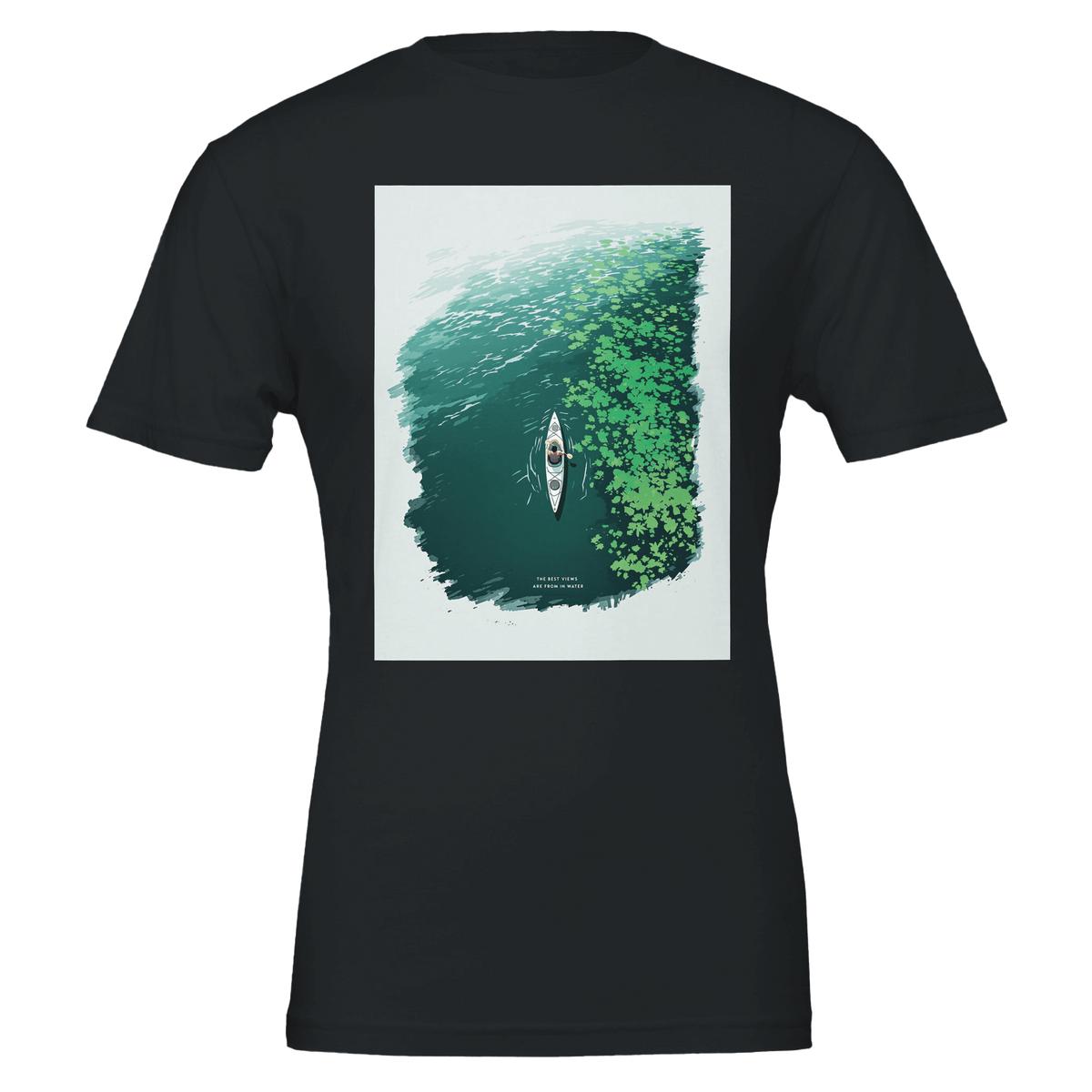 Sea Kayak Paddler T-Shirt | Kayaking Shirt UK Aerial Design - Wild Thread Co