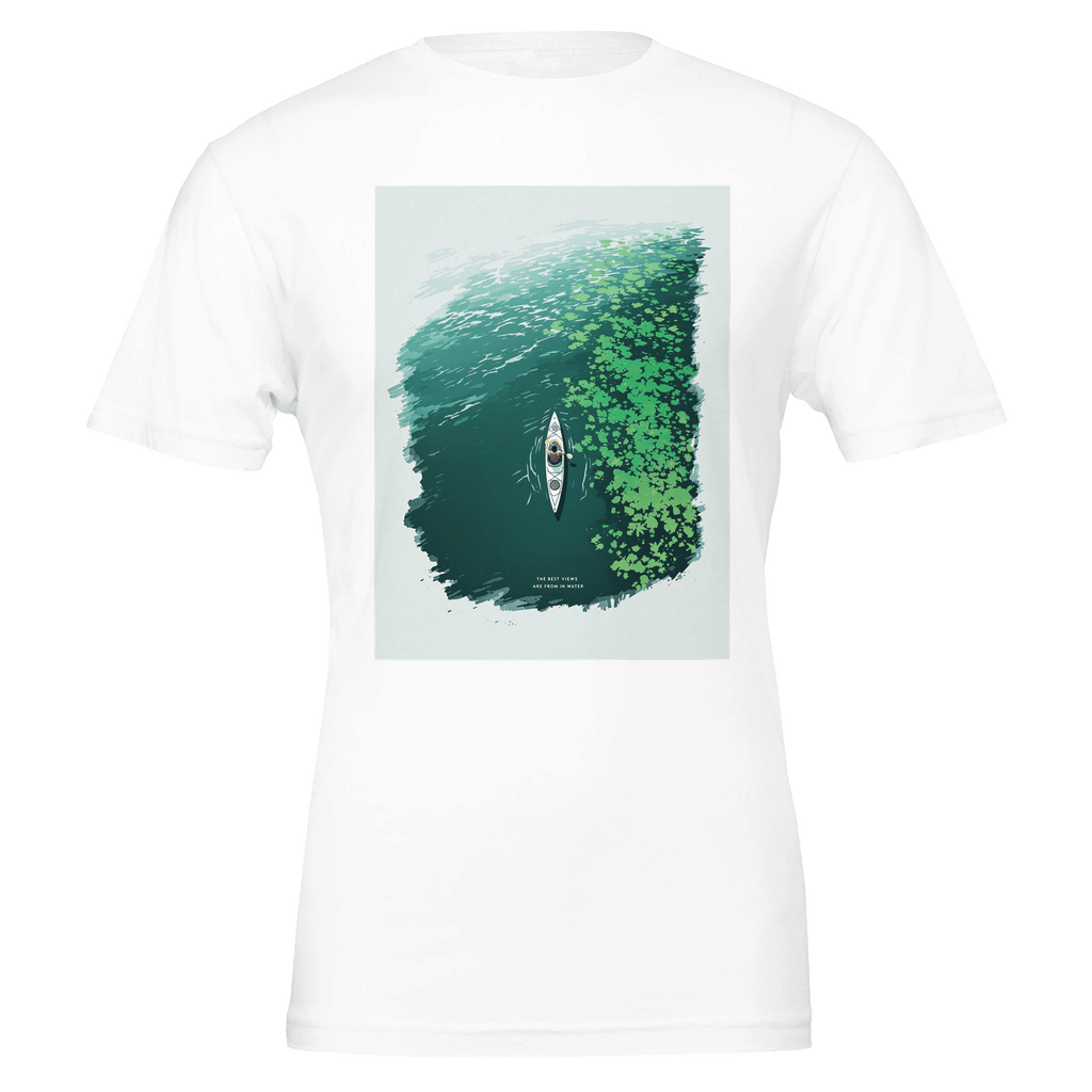 Sea Kayak Paddler T-Shirt | Kayaking Shirt UK Aerial Design - Wild Thread Co