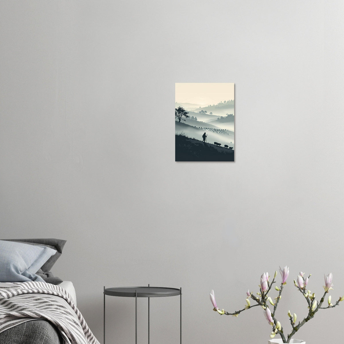 Shepherd Hillside Art Print Poster Wall Art UK | Outdoor Gift | UK Gif - Wild Thread Co