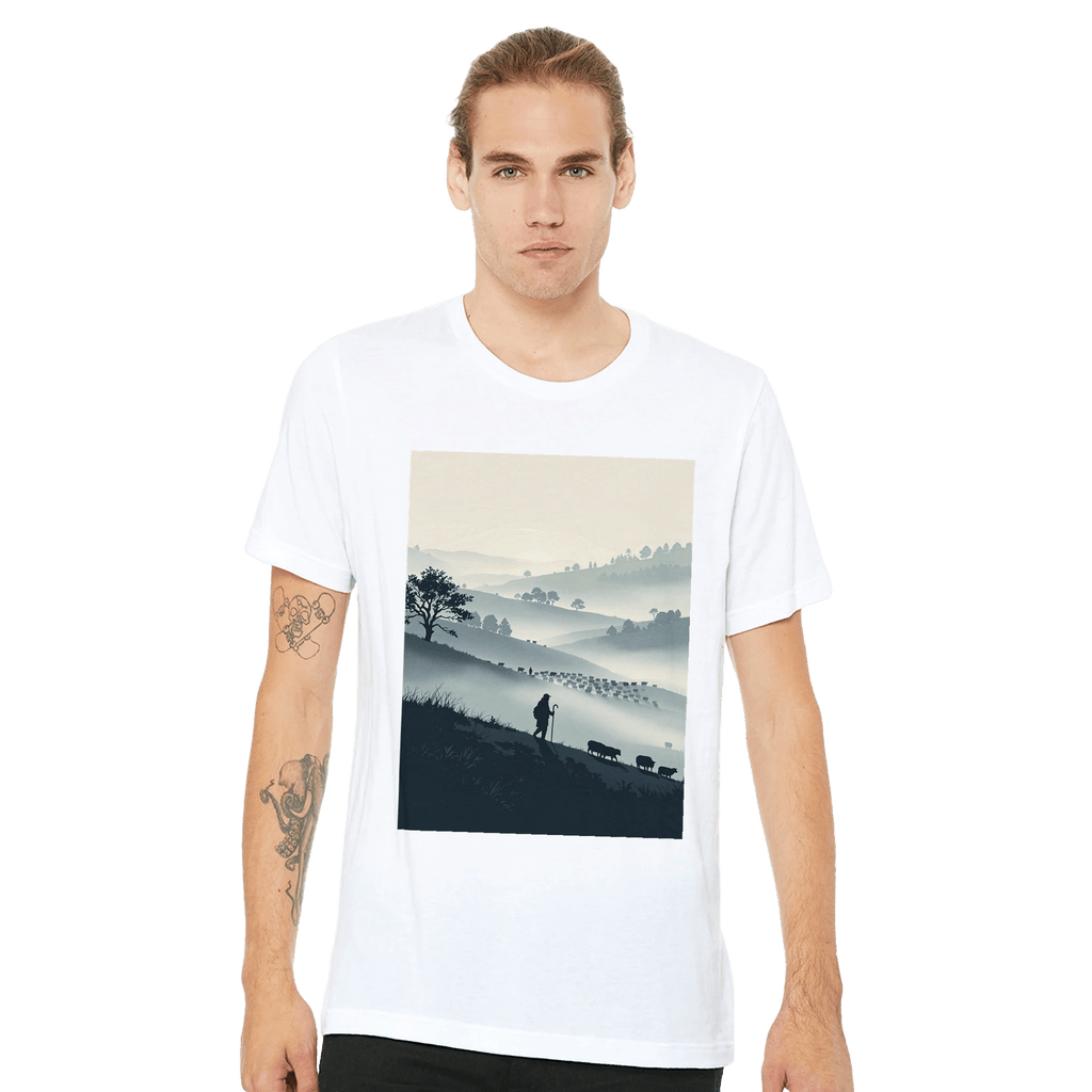 Shepherd Hillside T-Shirt | Pastoral Countryside Gift Tee - Wild Thread Co