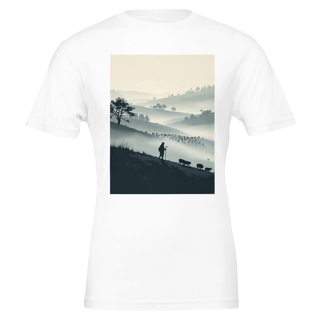 Shepherd Hillside T-Shirt | Pastoral Countryside Gift Tee - Wild Thread Co