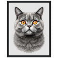 Shorthair Art Wall Art Ready to Hang UK — Framed Art Print | Wild Thread Co UK