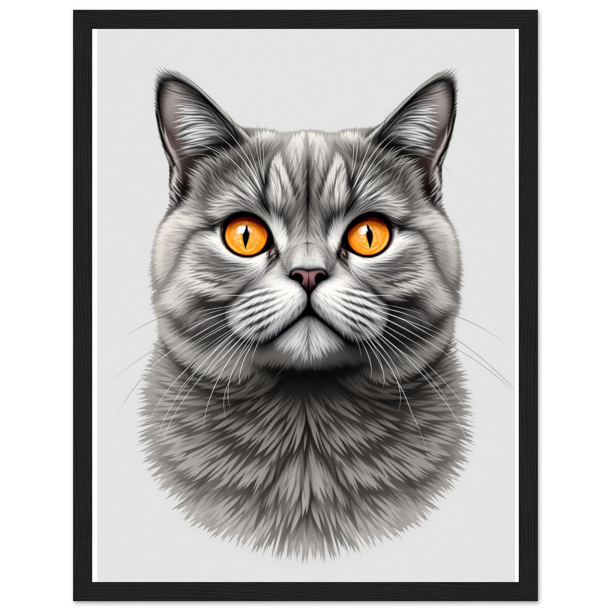 Shorthair Art Wall Art Ready to Hang UK — Framed Art Print | Wild Thread Co UK