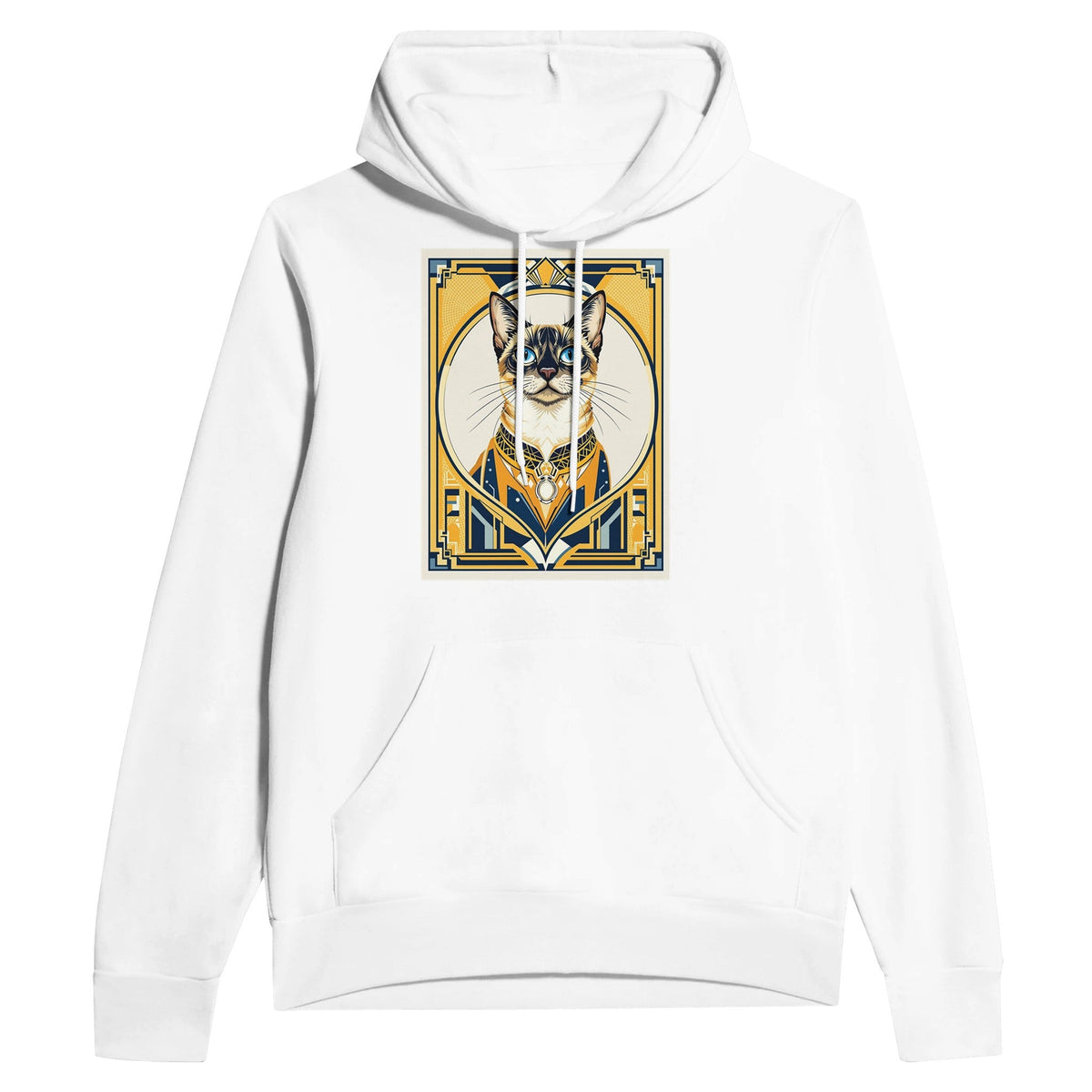 Siamese Cat Elegance Hoodie | Unique Gift UK - Wild Thread Co