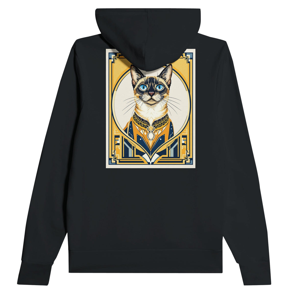 Siamese Cat Elegance Hoodie | Unique Gift UK - Wild Thread Co