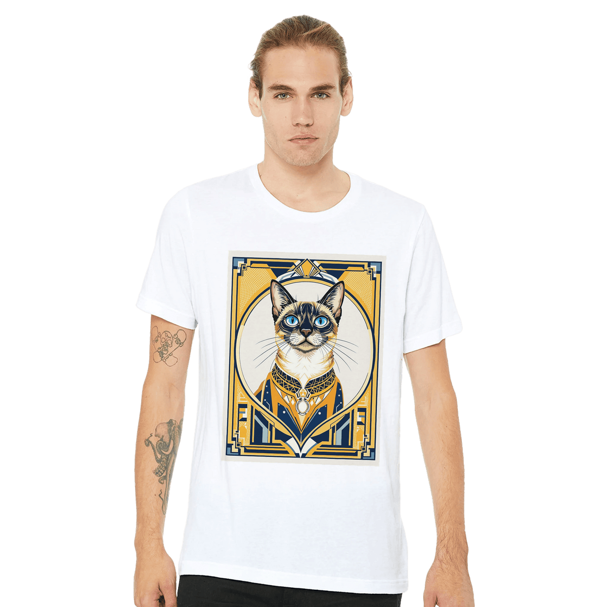 Siamese Cat Elegance T-Shirt | Unique Gift UK - Wild Thread Co