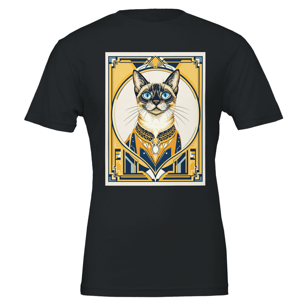 Siamese Cat Elegance T-Shirt | Unique Gift UK - Wild Thread Co
