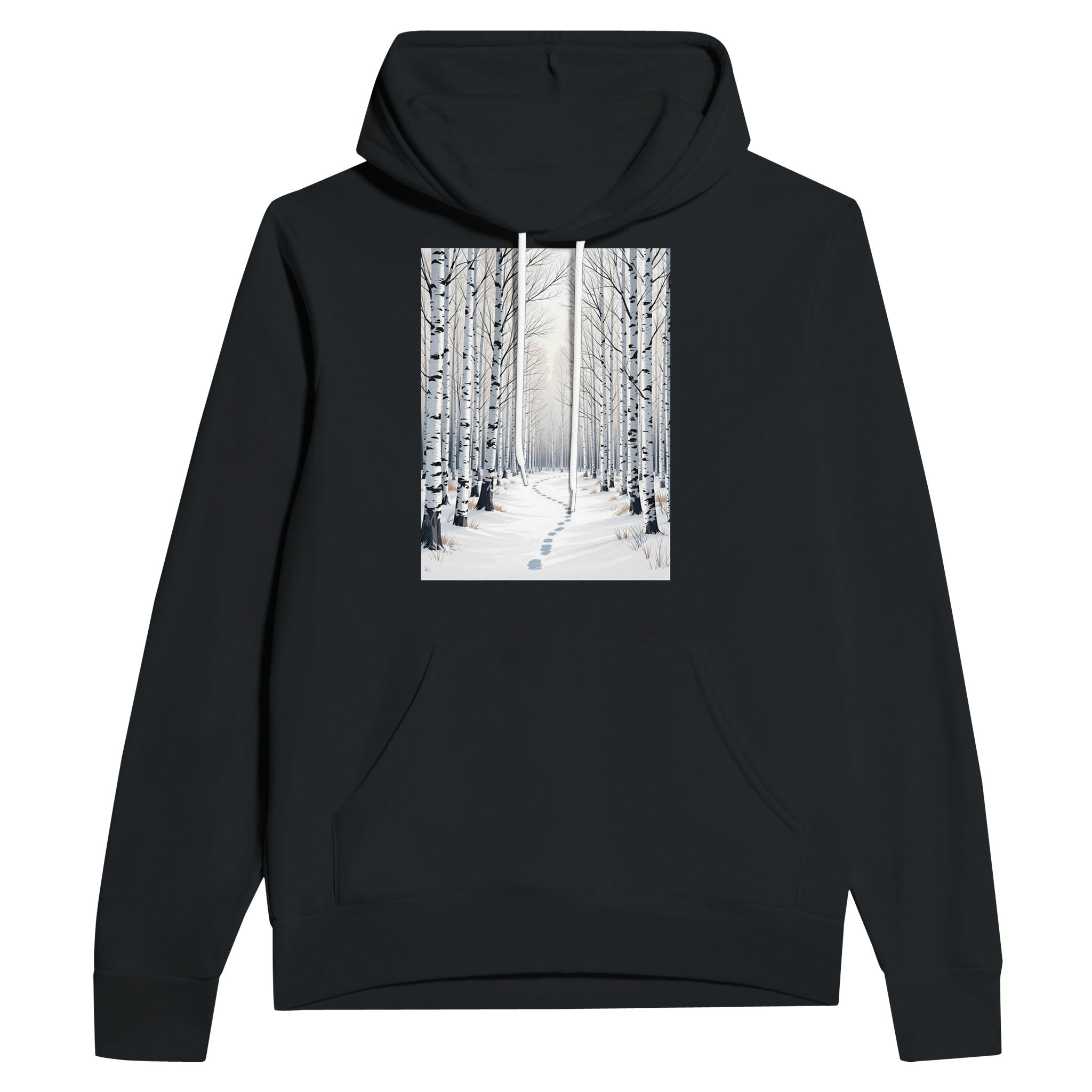 Silver Birch Winter Woodland Hoodie | Illustrated Nature Hoodie - Wild Thread Co