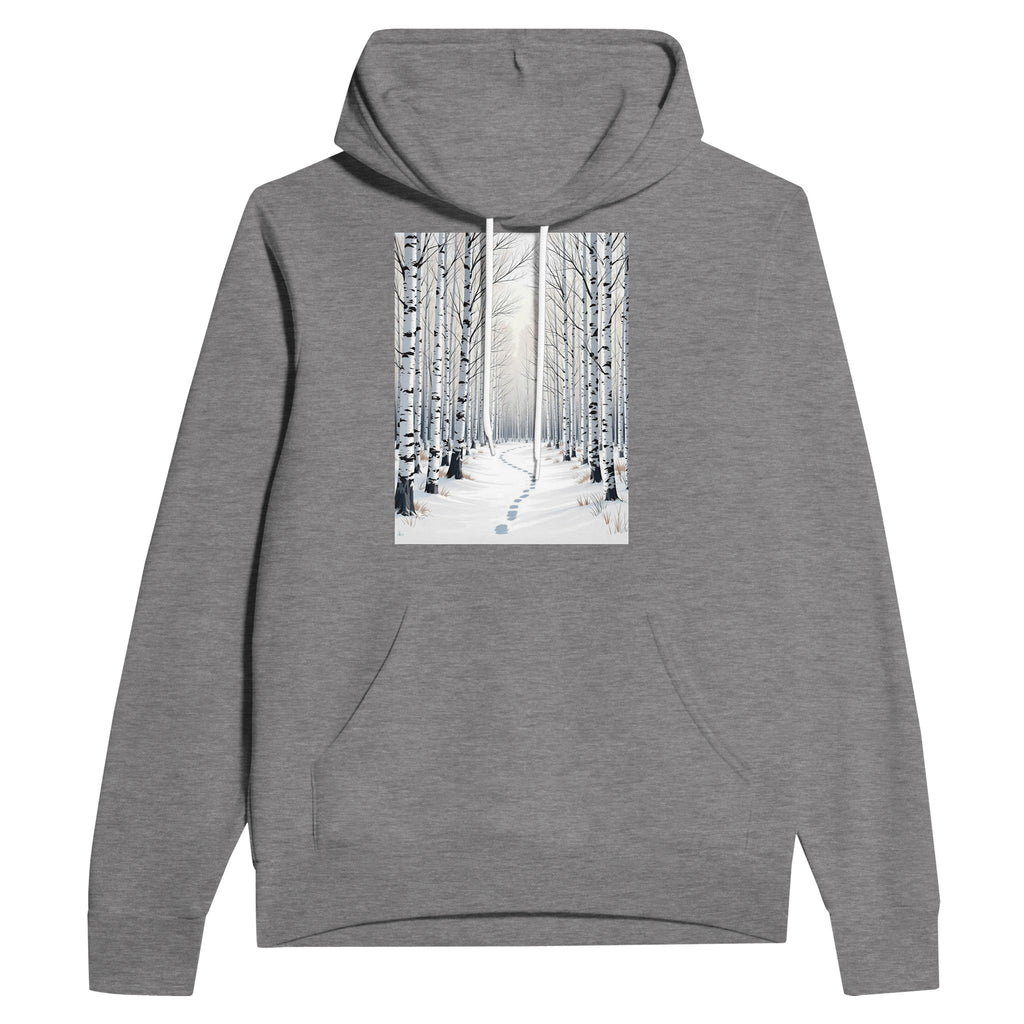 Silver Birch Winter Woodland Hoodie | Illustrated Nature Hoodie - Wild Thread Co