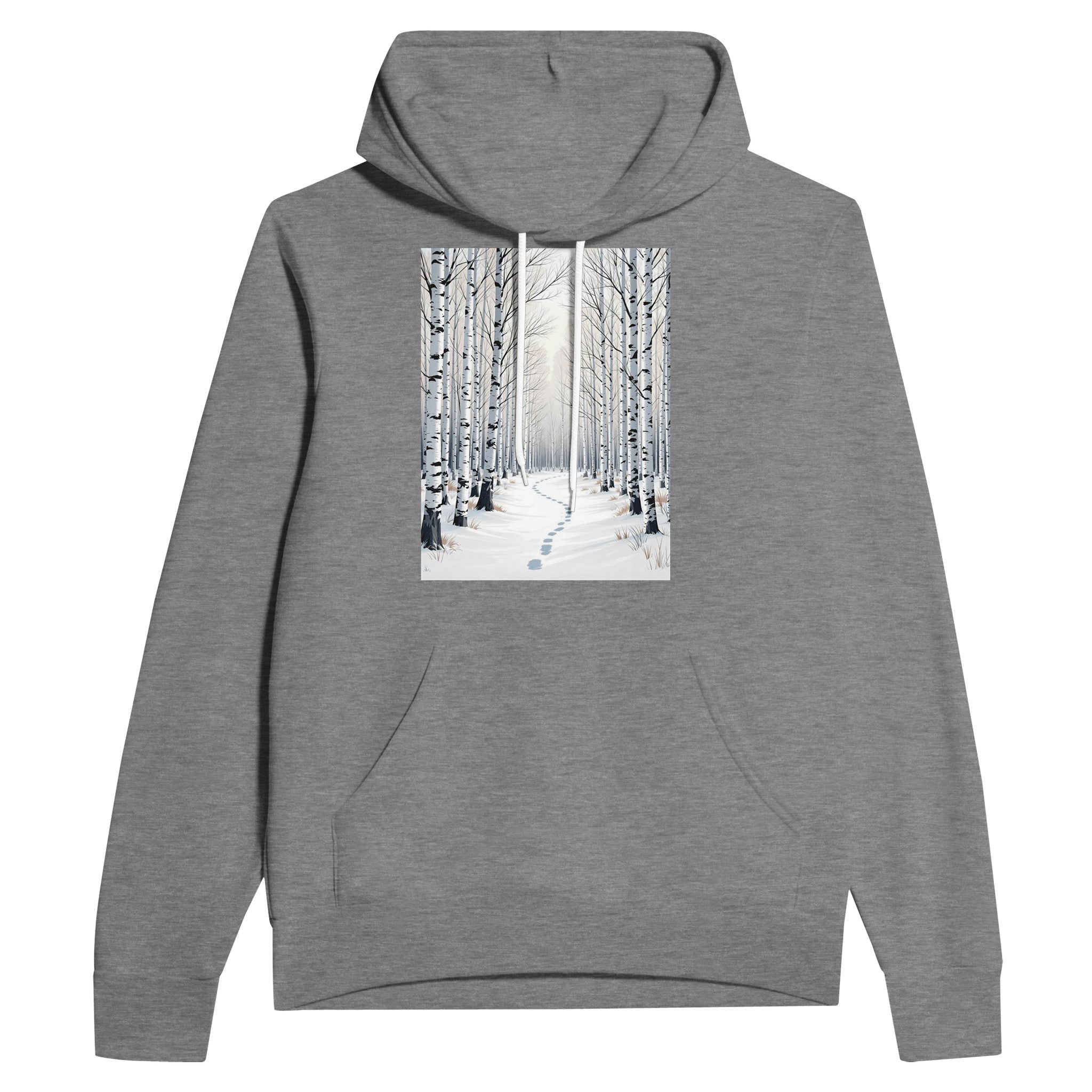 Silver Birch Winter Woodland Hoodie | Illustrated Nature Hoodie - Wild Thread Co