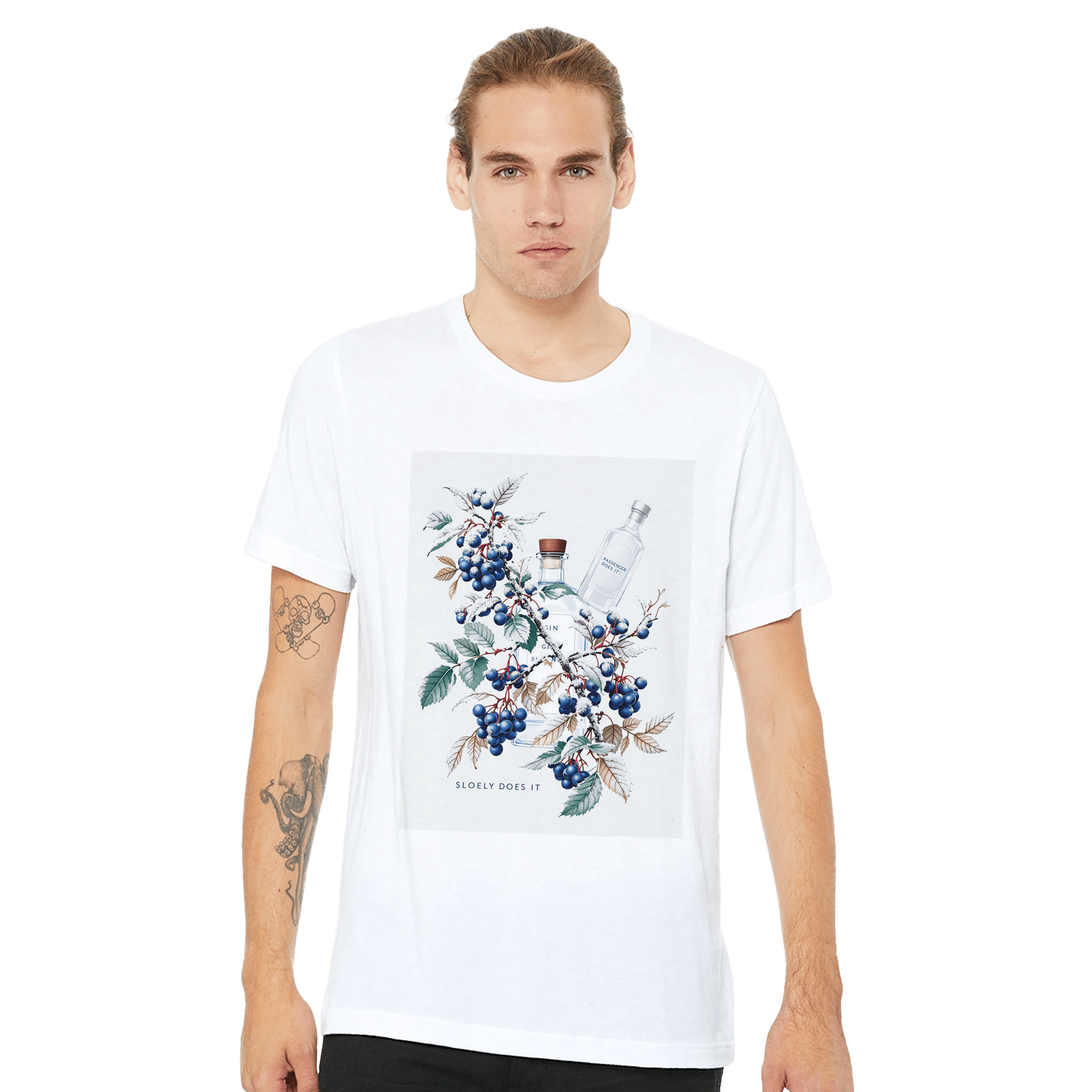 Sloe Gin T-Shirt | Blackthorn Berry Tee | UK Botanical Gift - Wild Thread Co