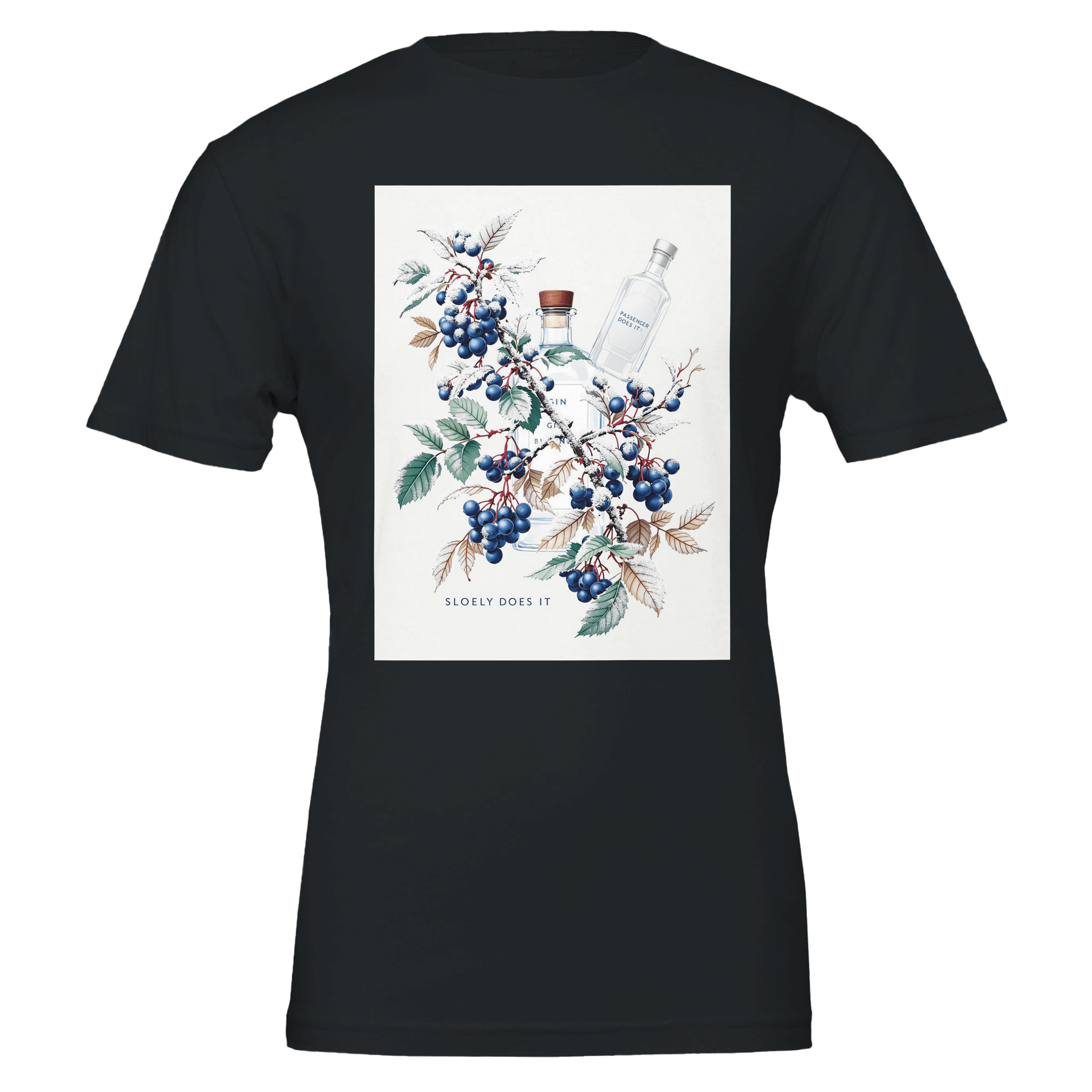 Sloe Gin T-Shirt | Blackthorn Berry Tee | UK Botanical Gift - Wild Thread Co