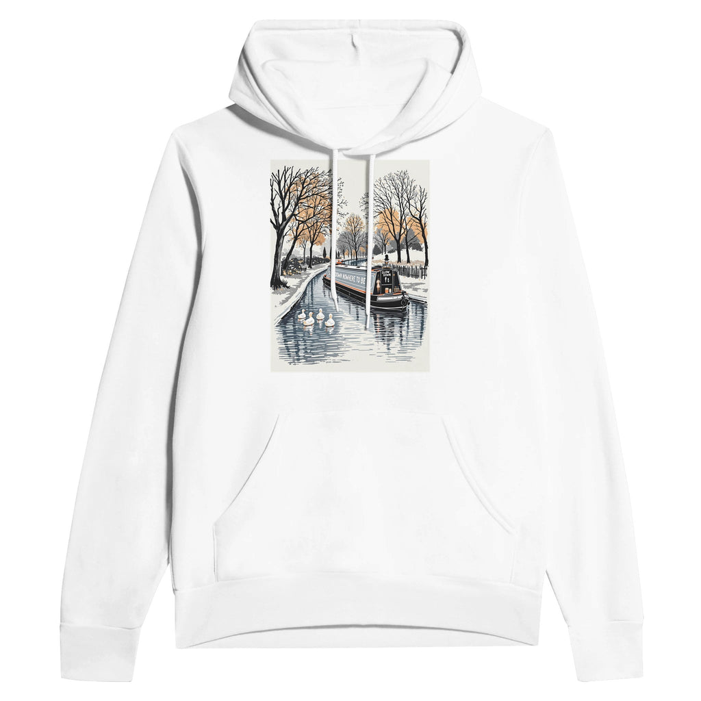 Slowdown Narrowboat Canal Boat Gift Unisex Hoodie - Wild Thread Co