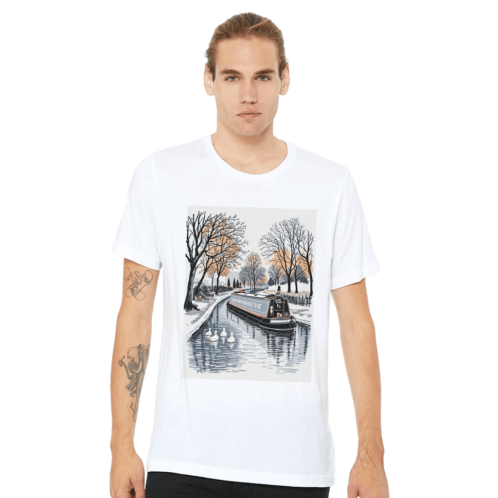 Slowdown Narrowboat Canal Boat Gift Unisex T-Shirt - Wild Thread Co