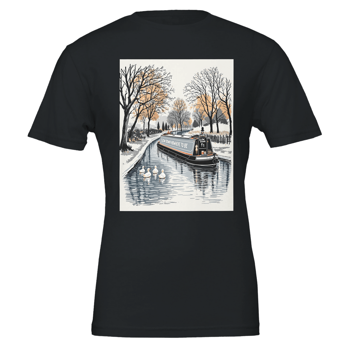 Slowdown Narrowboat Canal Boat Gift Unisex T-Shirt - Wild Thread Co
