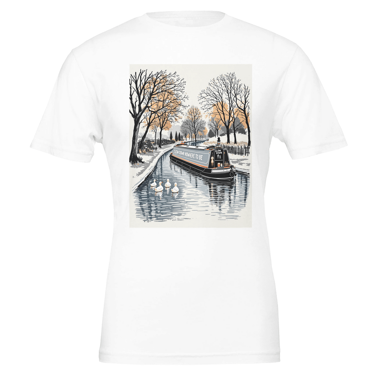 Slowdown Narrowboat Canal Boat Gift Unisex T-Shirt - Wild Thread Co