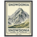 Snowdonia Vintage Travel Framed Print Wall Art Ready to Hang UK — Framed Art Print | Wild Thread Co UK