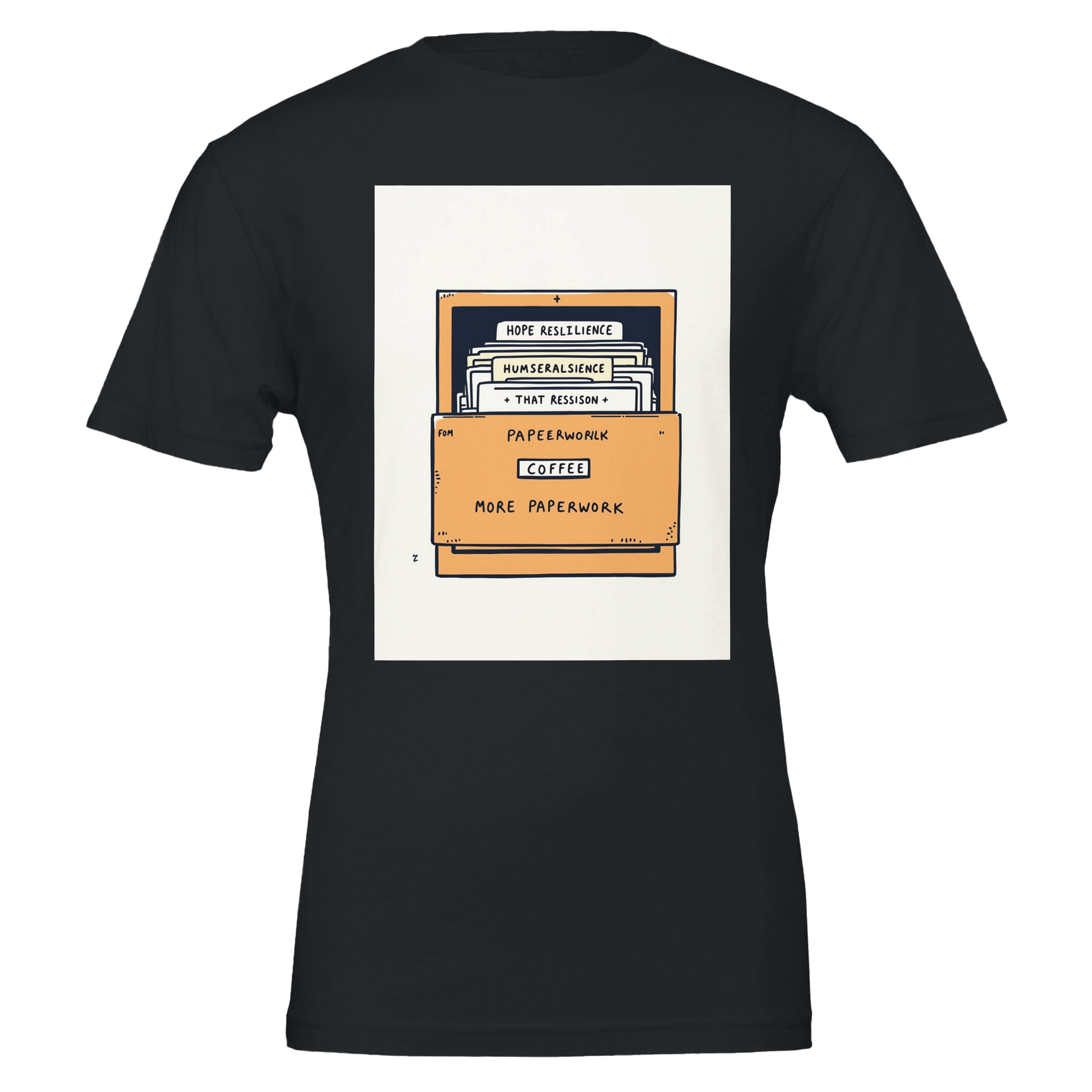 Social Worker Gift T-shirt Funny Filing Cabinet Design Uk Care Worker Print Prin - Wild Thread Co