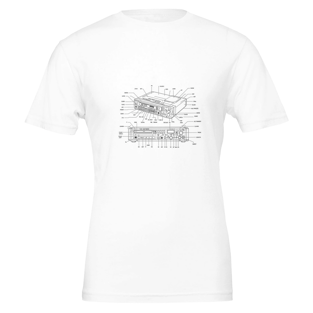 Sony MZ-R55 Minidisc Player Technical Illustration T-Shirt - Wild Thread Co