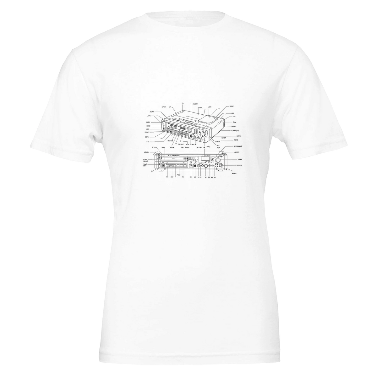 Sony MZ-R55 Minidisc Player Technical Illustration T-Shirt - Wild Thread Co
