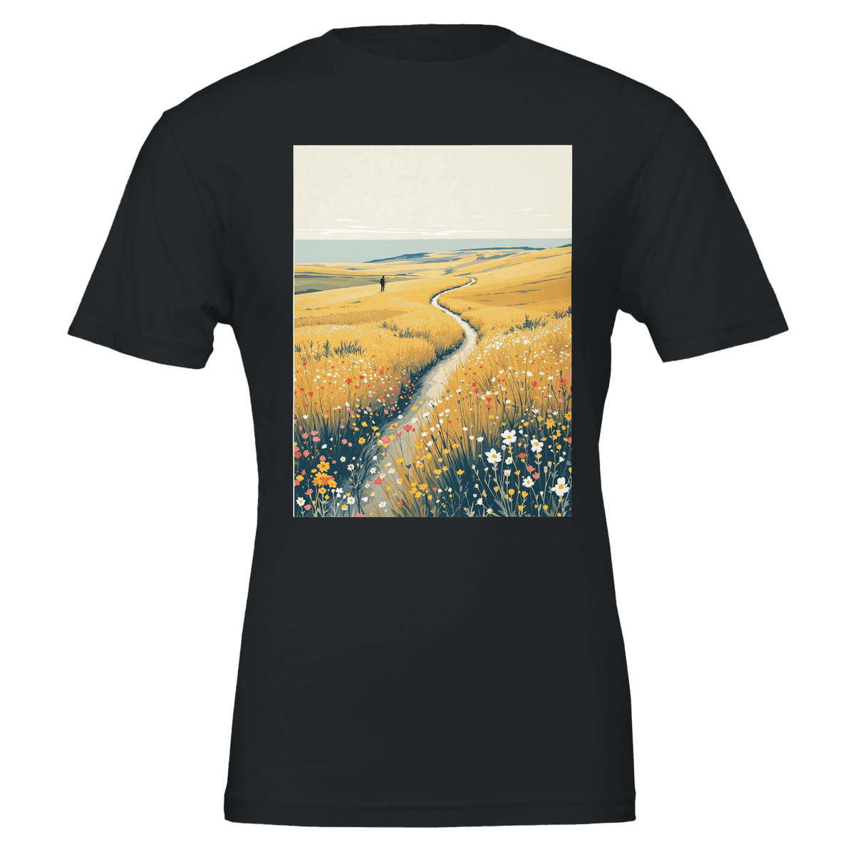 South Downs Walker T-Shirt | Chalk Downland Walking Tee - Wild Thread Co