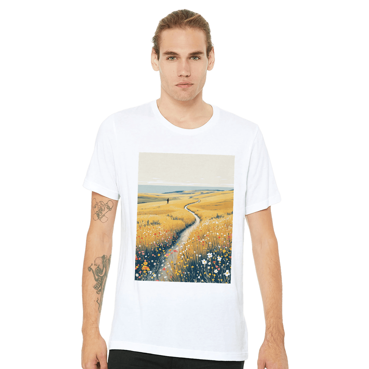 South Downs Walker T-Shirt | Chalk Downland Walking Tee - Wild Thread Co