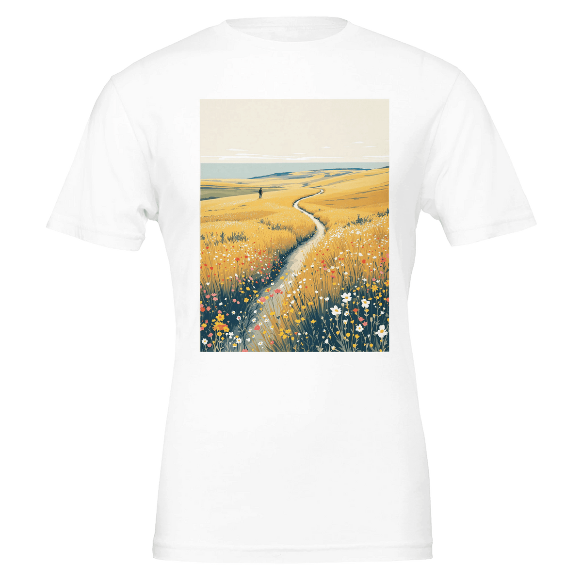 South Downs Walker T-Shirt | Chalk Downland Walking Tee - Wild Thread Co
