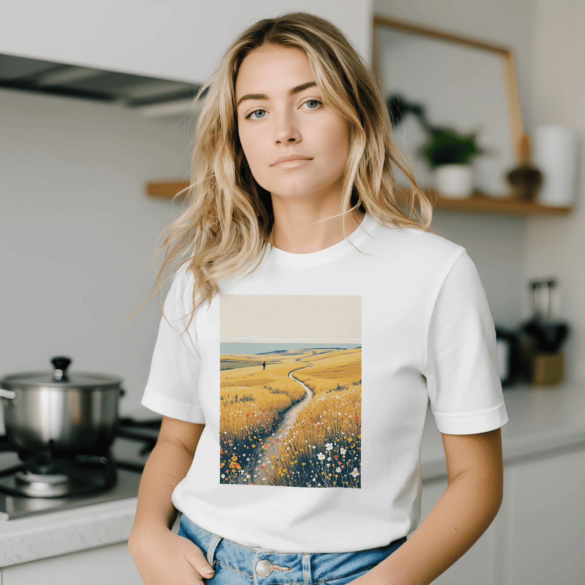 South Downs Walker T-Shirt | Chalk Downland Walking Tee - Wild Thread Co