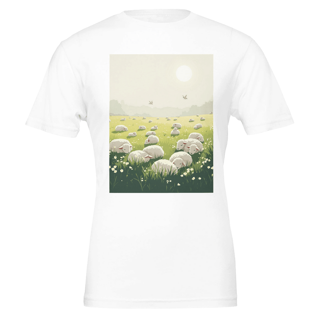 Spring Lambs Field T-Shirt | Rural Gift | The Optimism of March - Wild Thread Co