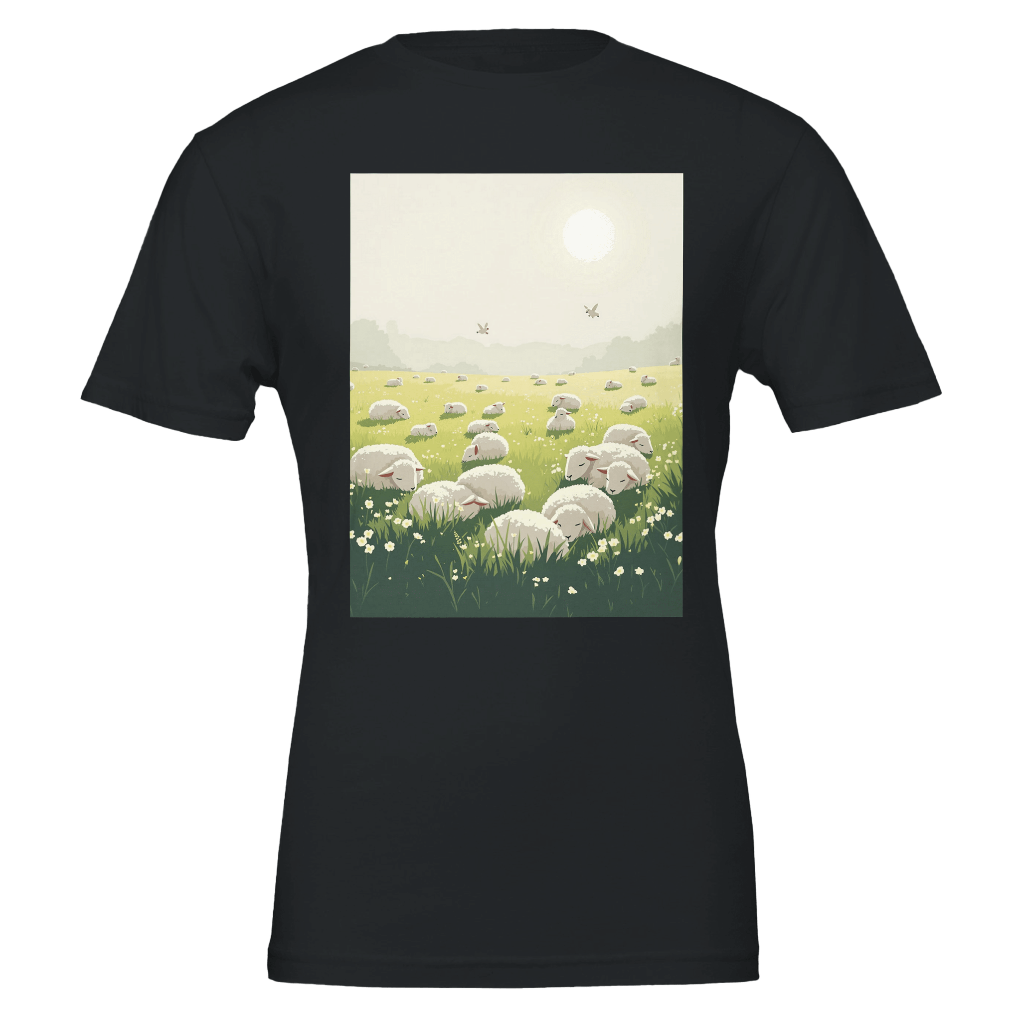 Spring Lambs Field T-Shirt | Rural Gift | The Optimism of March - Wild Thread Co