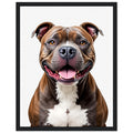 Staffie Smile Art Framed Print Wall Art Ready to Hang UK — Framed Art Print | Wild Thread Co UK