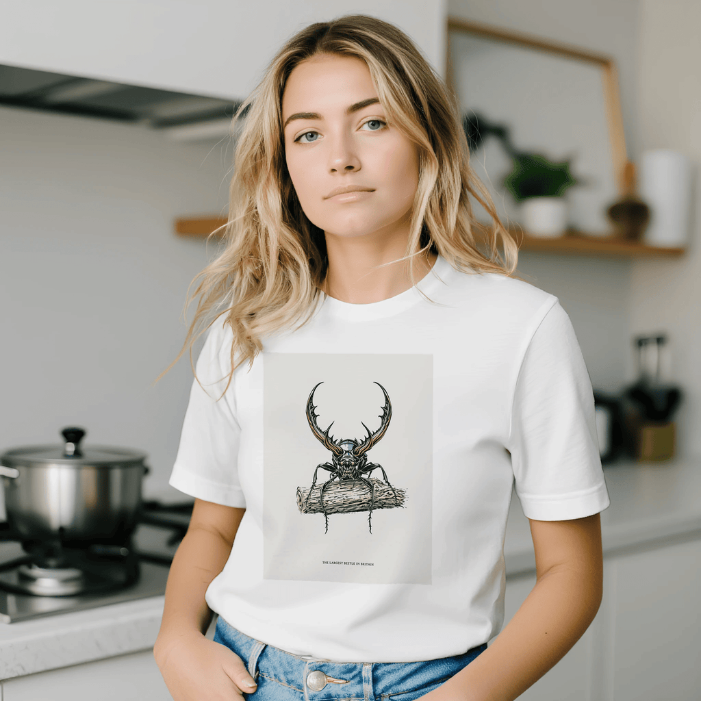 Stag Beetle T-Shirt | British Insect Tee | Nature Gift UK - Wild Thread Co