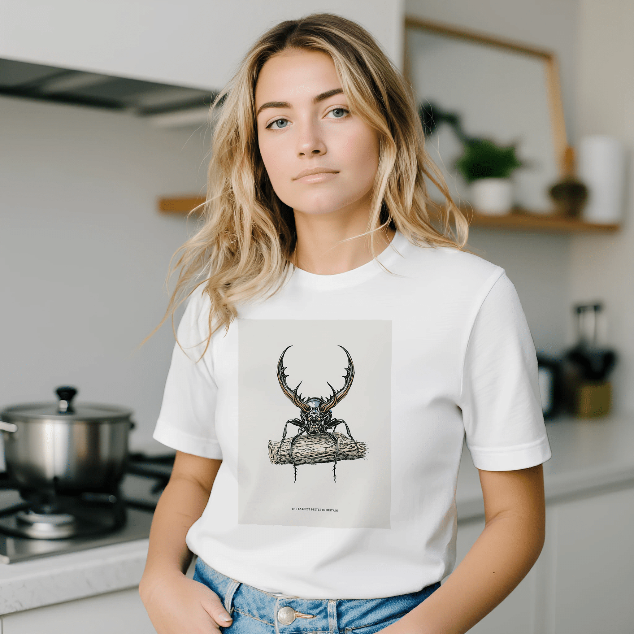 Stag Beetle T-Shirt | British Insect Tee | Nature Gift UK - Wild Thread Co