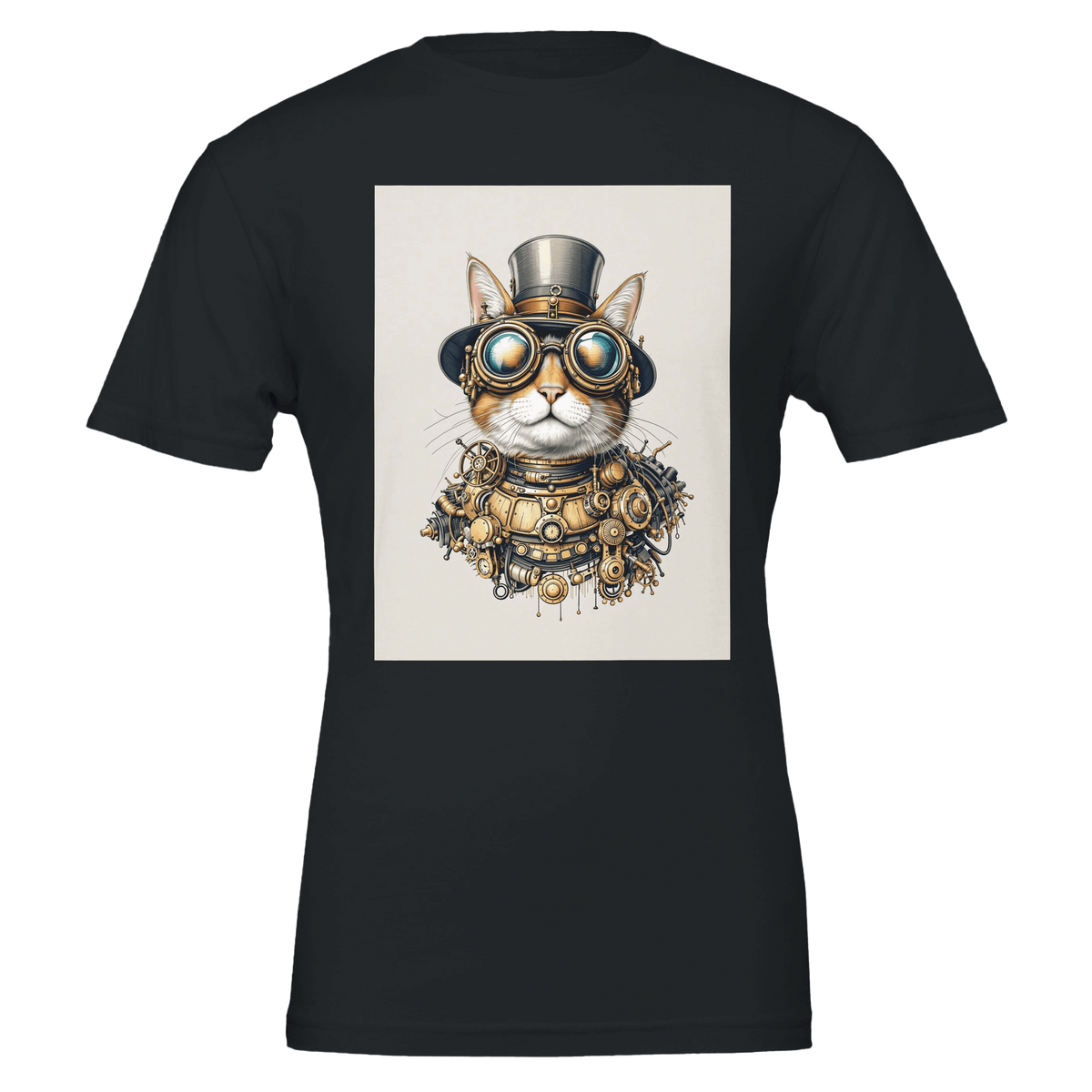 Steampunk Cat T-Shirt | Unique Gift UK - Wild Thread Co