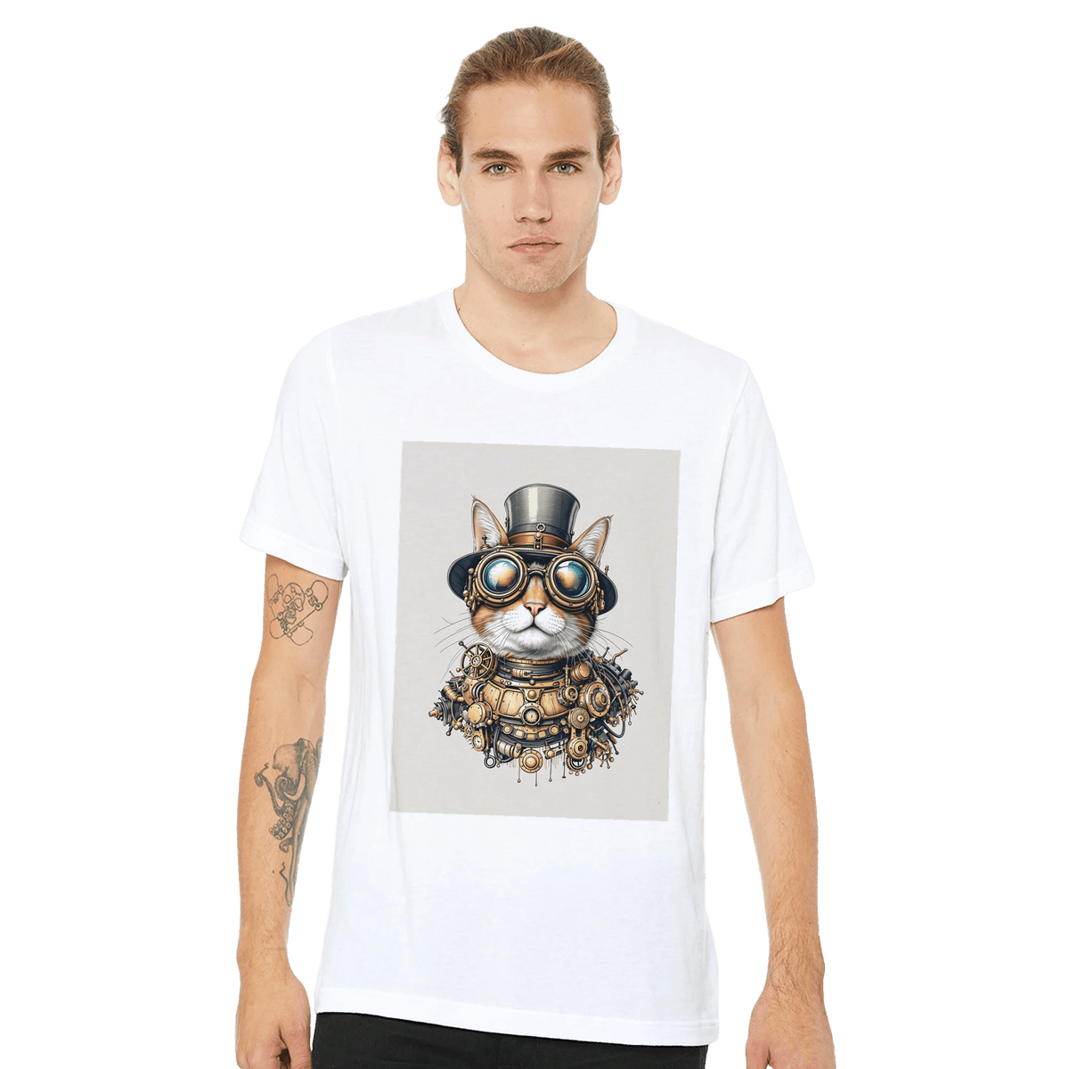 Steampunk Cat T-Shirt | Unique Gift UK - Wild Thread Co