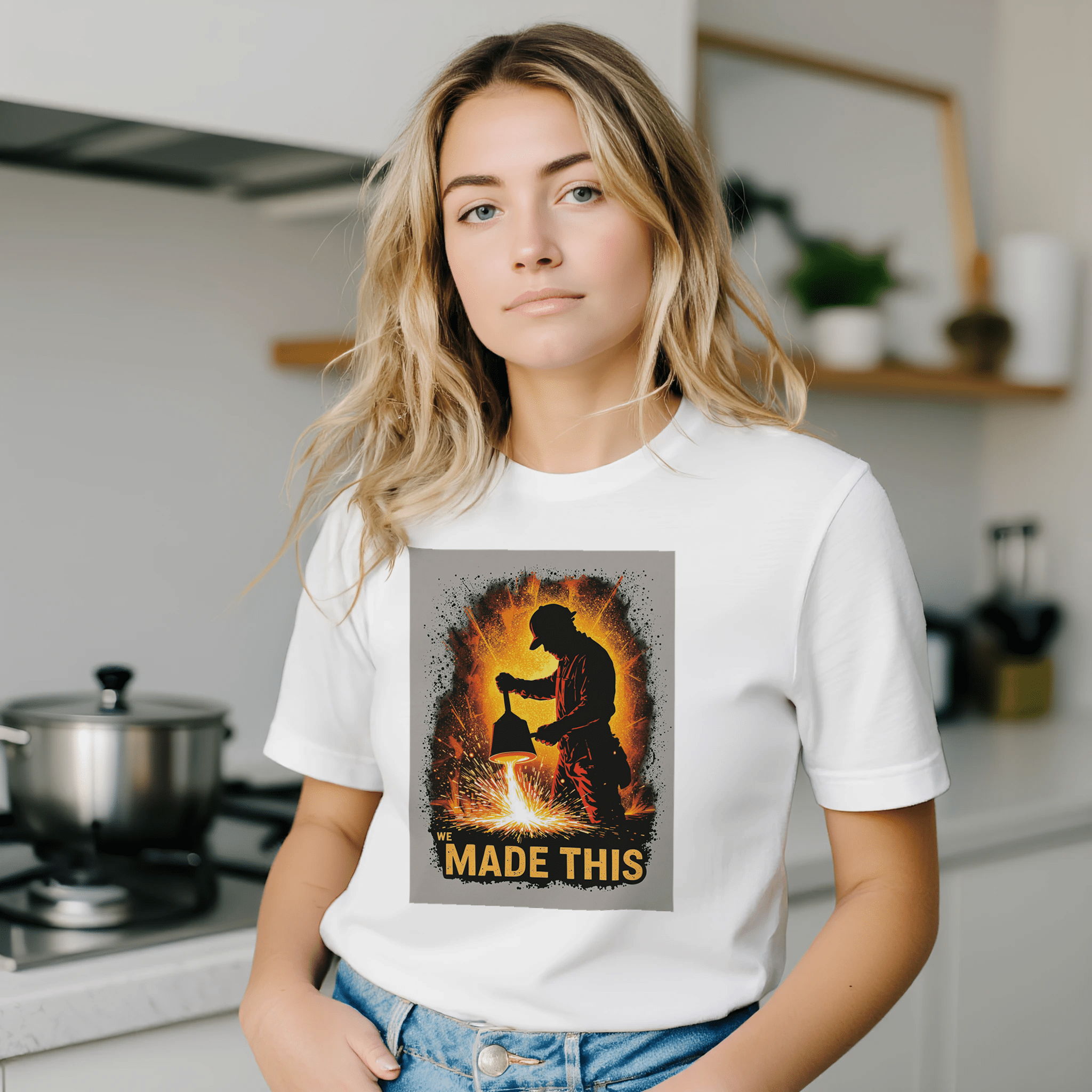Steelworker Furnace Heritage T-Shirt | Steel City Tee - Wild Thread Co