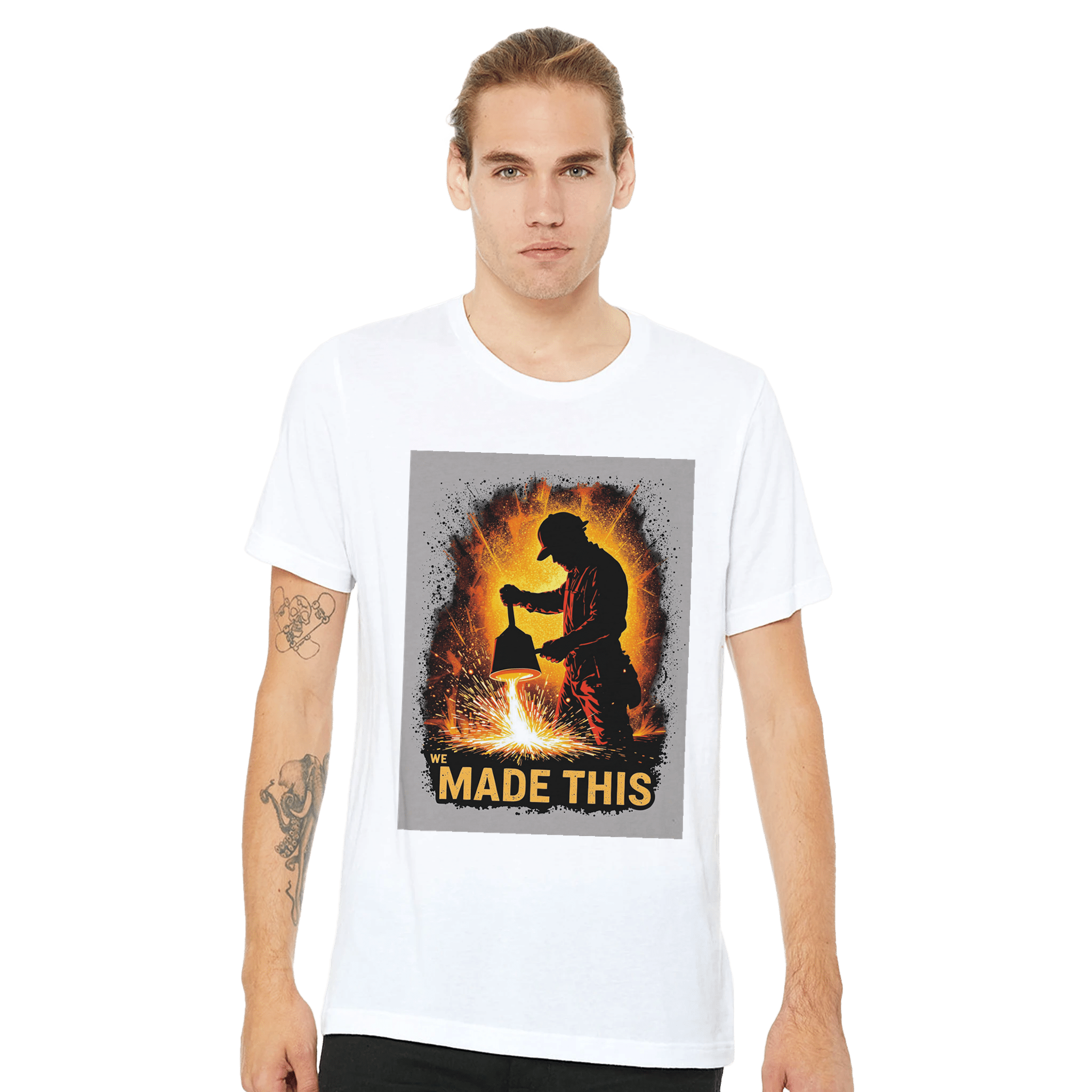 Steelworker Furnace Heritage T-Shirt | Steel City Tee - Wild Thread Co